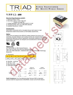 VPP12-400 datasheet  